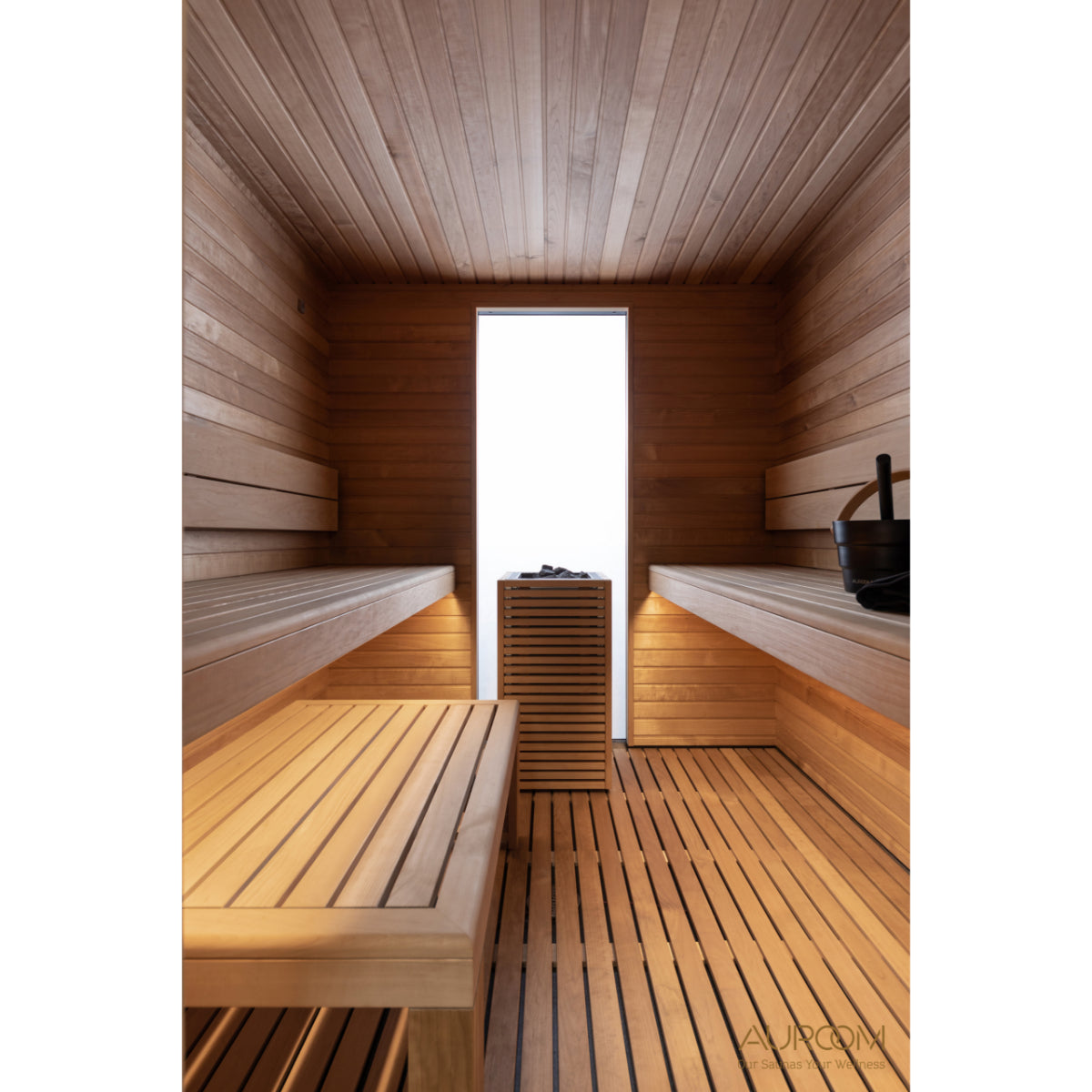 Auroom Garda Wood Outdoor Modular Cabin Sauna Kit, 6 person - Upper Livin