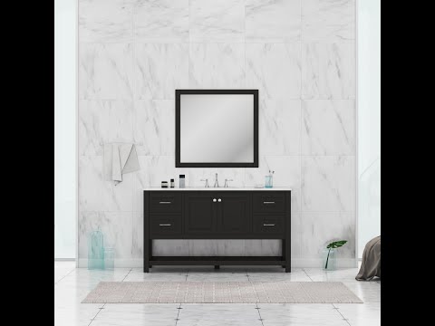 Alya Bath 60" Wilmington Single Bathroom Vanity Cabinet - Upper Livin