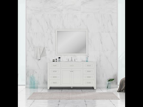 Alya Bath 60" Norwalk Single Bathroom Vanity Cabinet - Upper Livin