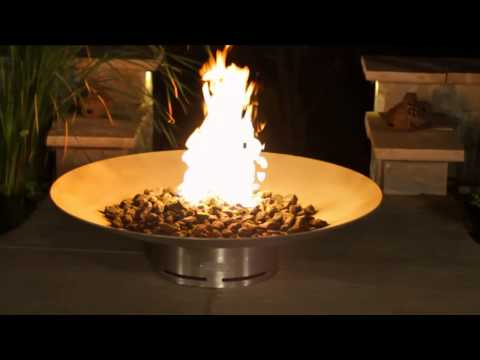 Fire Pit Art Bella Vita 46" Handcrafted Stainless Steel Gas Fire Pit - Upper Livin