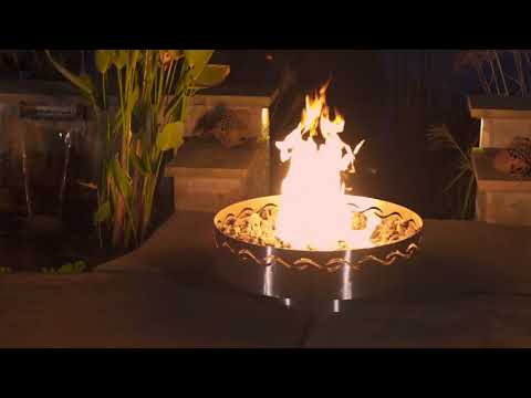 Fire Pit Art Fire Surfer 30" Portable Handcrafted Stainless Steel Fire Pit - Upper Livin