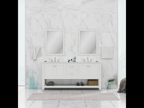 Alya Bath 72" Wilmington Double Bathroom Vanity Cabinet - Upper Livin
