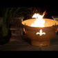 Fire Pit Art Fleur De Lis 36" Handcrafted Carbon Steel Gas Fire Pit - Upper Livin