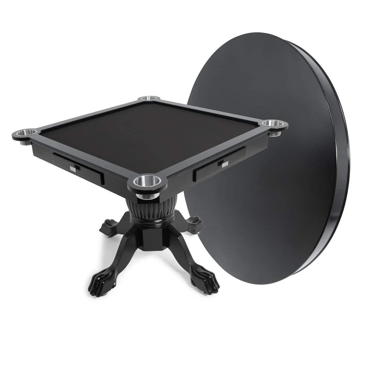 BBO Poker Tables Levity Black Square Poker Game Table 4 Person  - Upper Livin