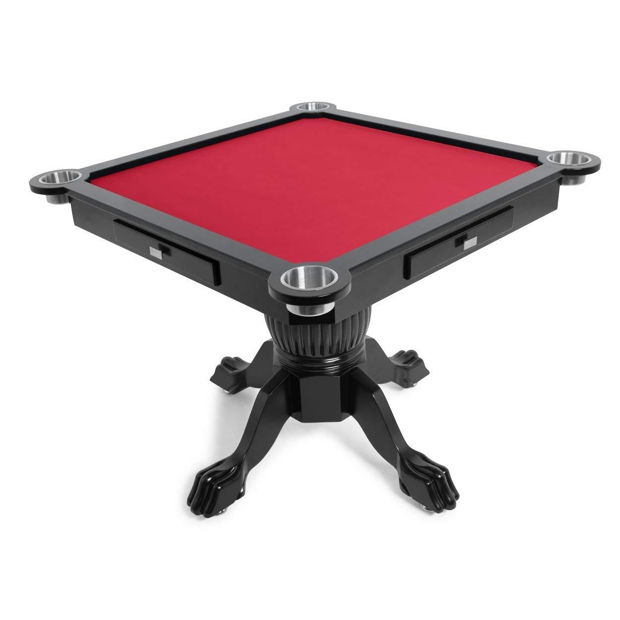 BBO Poker Tables Levity Black Square Poker Game Table 4 Person  - Upper Livin