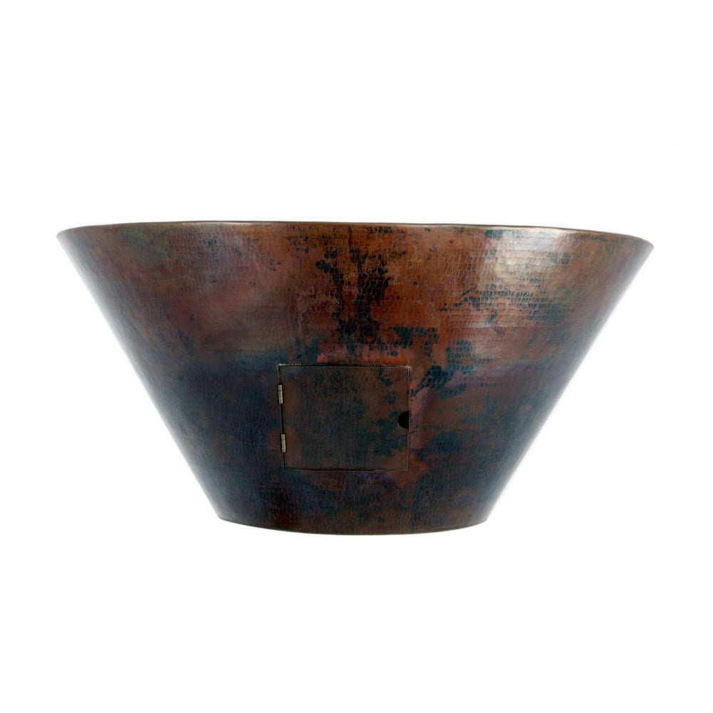 HPC 32x15" Mesa Hand Hammered Oiled Copper Fire Bowl - Upper Livin