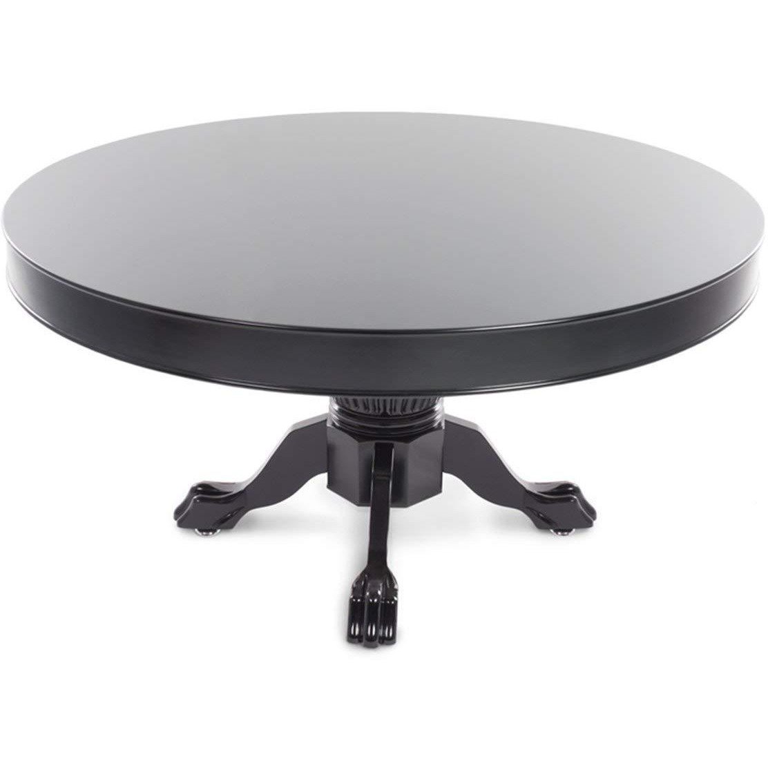 BBO Poker Tables Nighthawk Black Round Poker Table 8 Person - Upper Livin