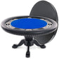 BBO Poker Tables Nighthawk Black Round Poker Table 8 Person - Upper Livin