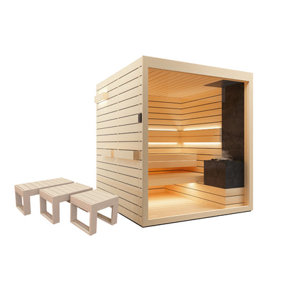 Auroom Lumina Wood Modular Cabin Sauna Kit - Upper Livin