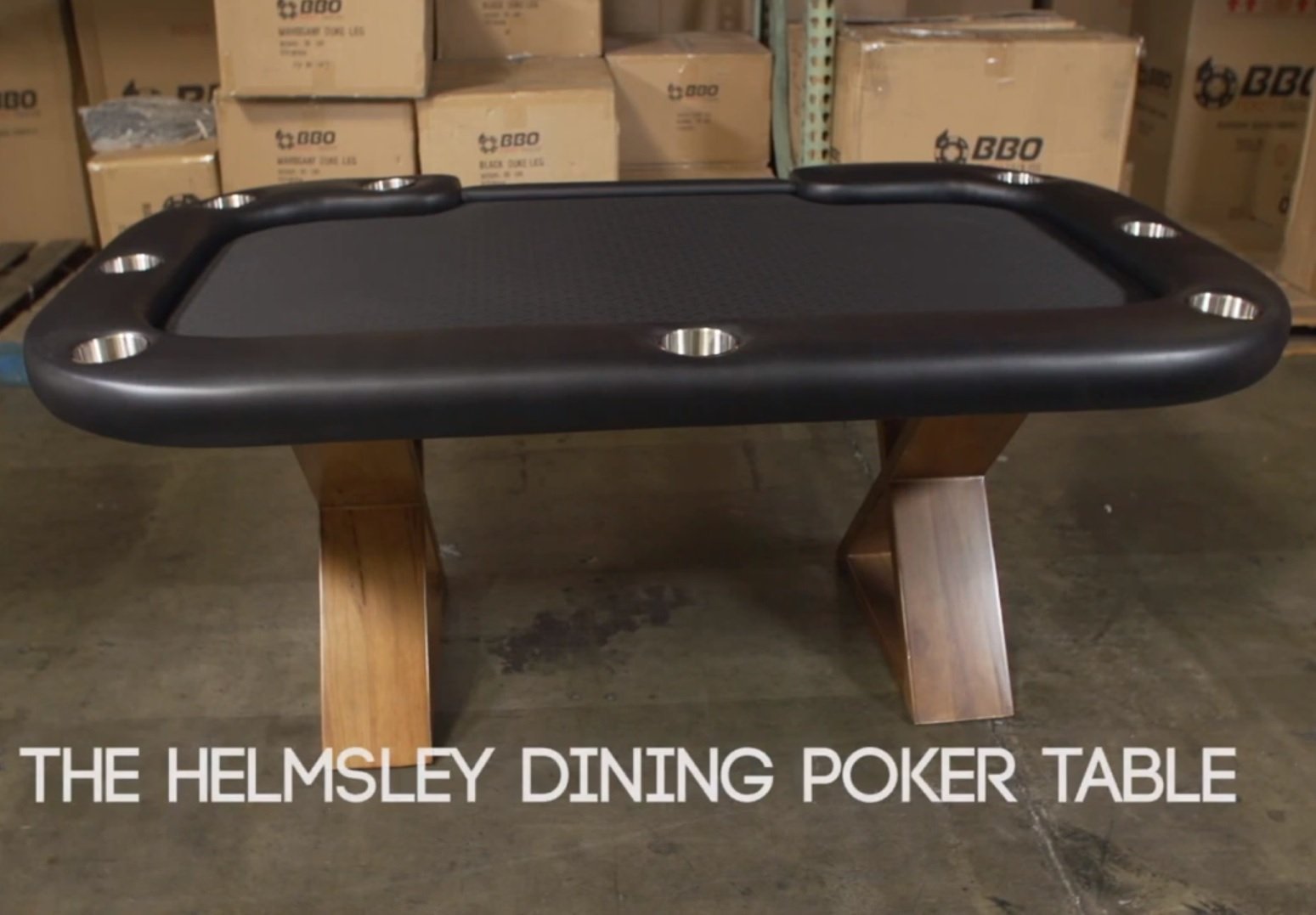 BBO Poker Tables Helmsley Poker Dining Table 8 Person with Dealer Spot - Upper Livin