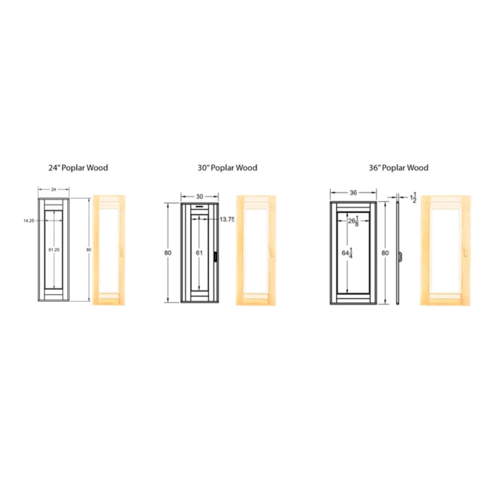 Scandia Poplar Sauna Door - Upper Livin