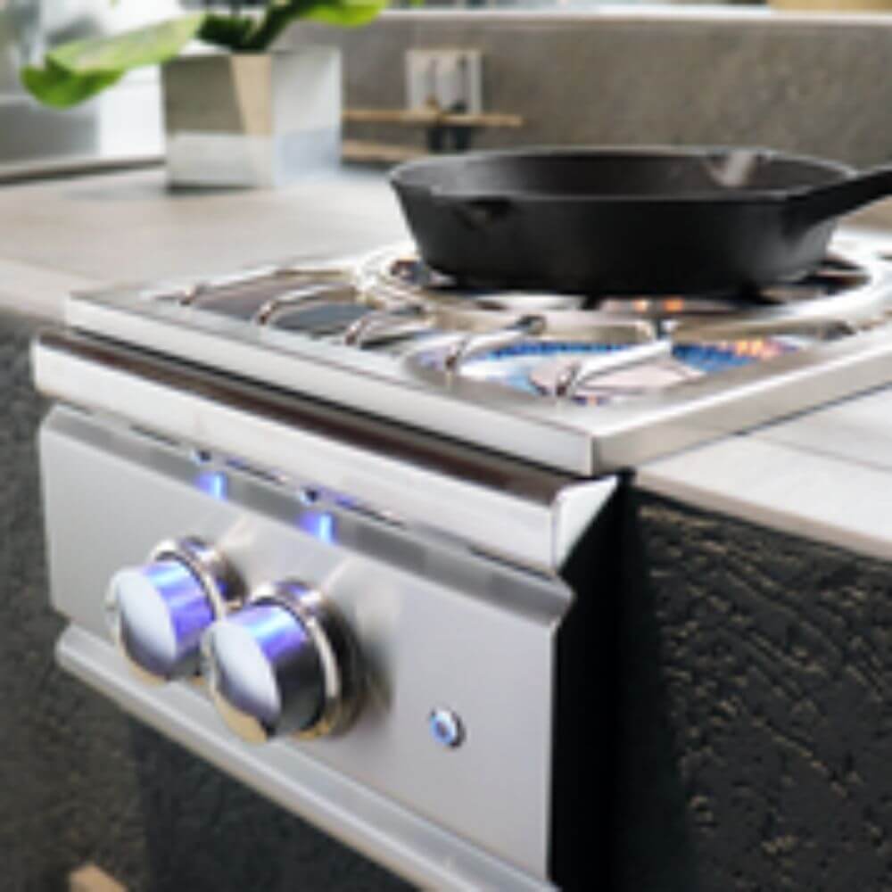 RCS Grills Pro Side Burner Slide-in W/Blue LED - Upper Livin