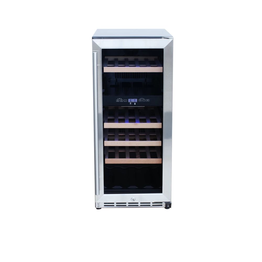 RCS Grills Stainless Steel Wine Cooler Refrigerator - Upper Livin