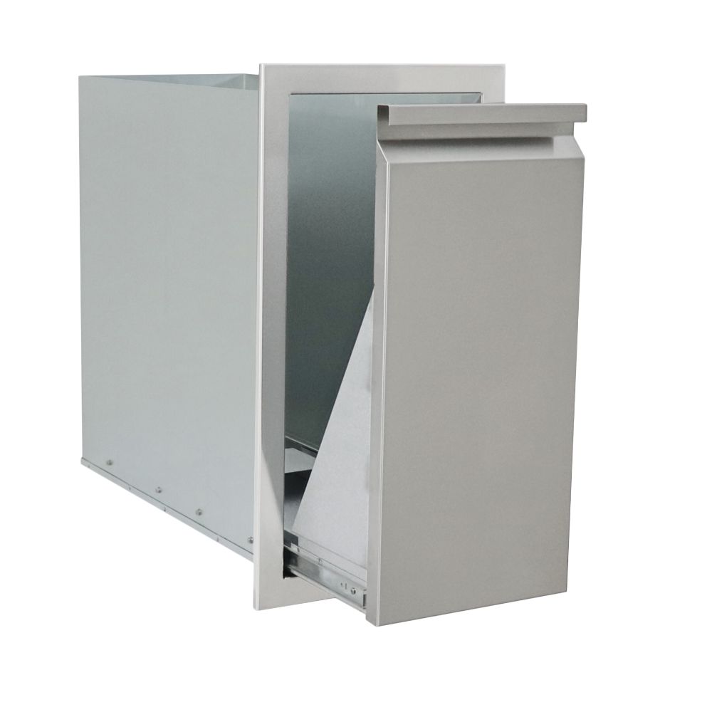 RCS Grills Valiant Stainless Narrow Trash Drawer-Trash Can Included - Upper Livin