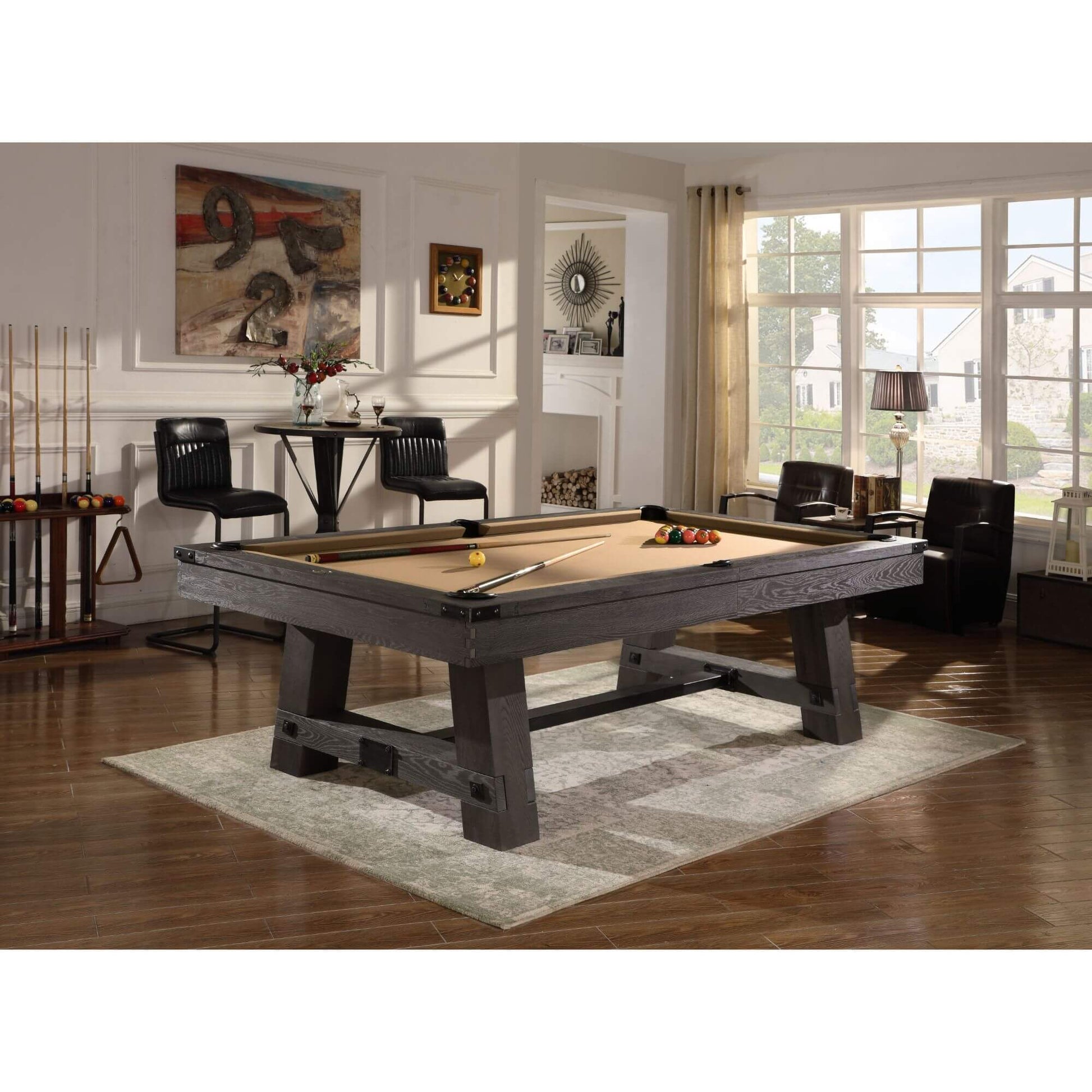 Playcraft Yukon River Slate Pool Table with Optional Dining Top - Upper Livin