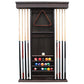 Playcraft Premium Hardwood Billiard Wall Rack - Upper Livin